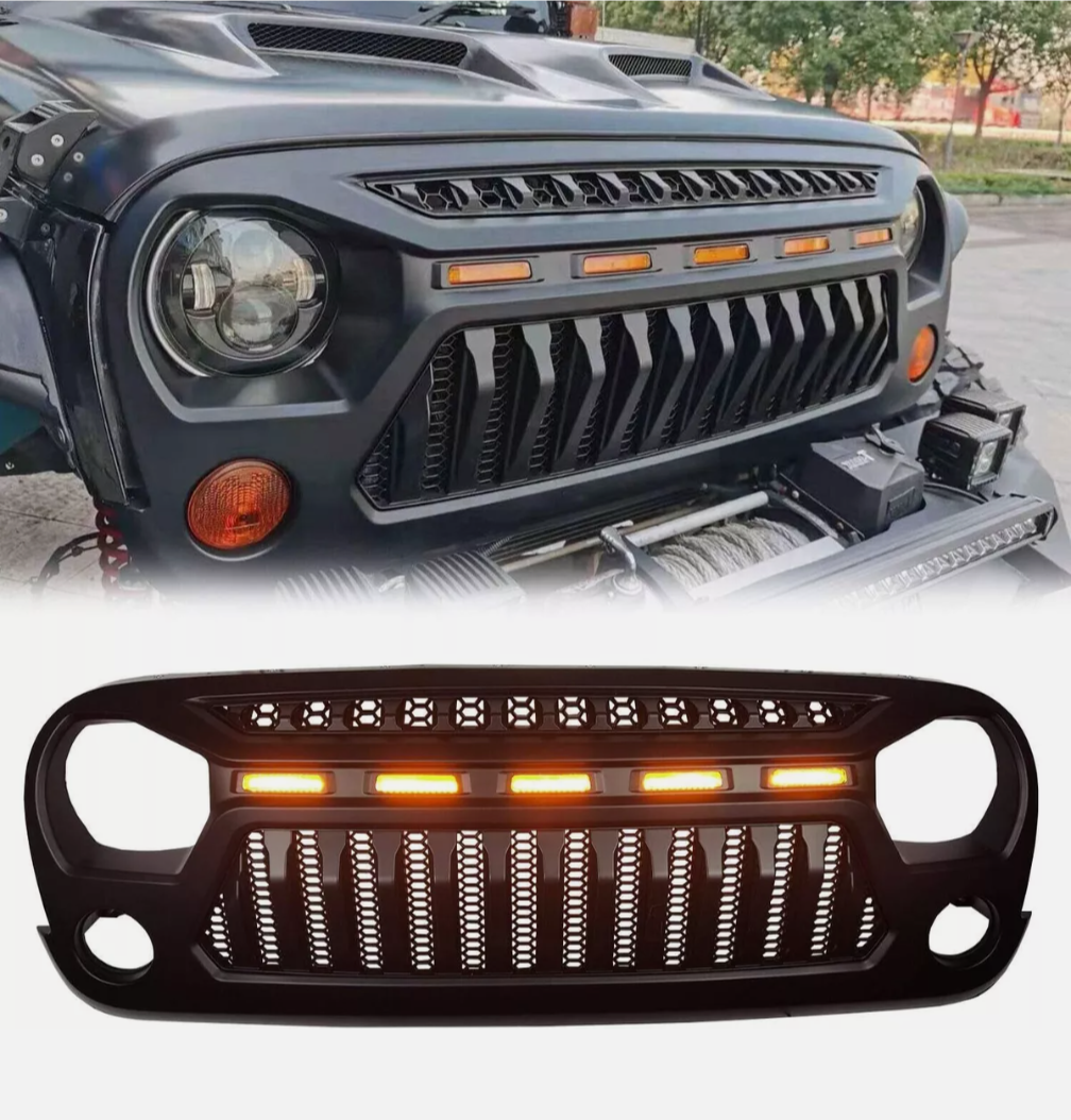 ცხაური WRANGLER 2007-2017 ლედ განათებით, ყვითელი