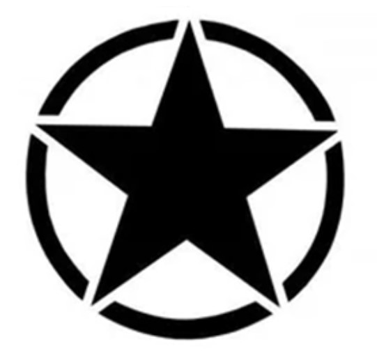 სტიკერი ვარსკვლავი (შავი) 30სმ