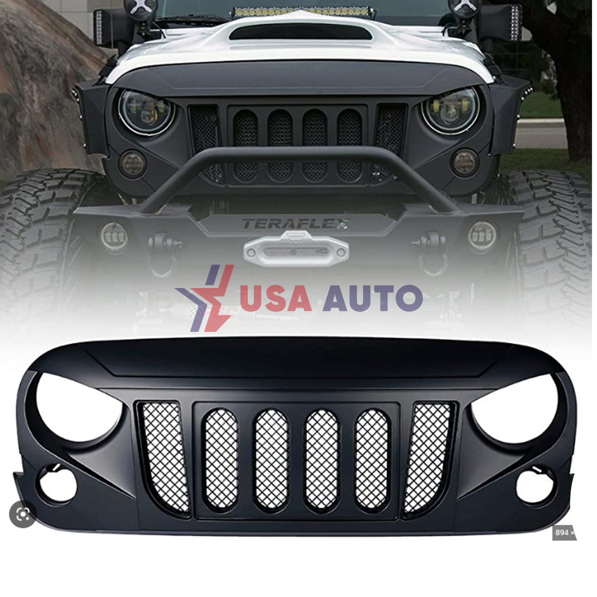 ცხაური WRANGLER 2007-2017 წინა (TRANSFORMERS DESIGN)