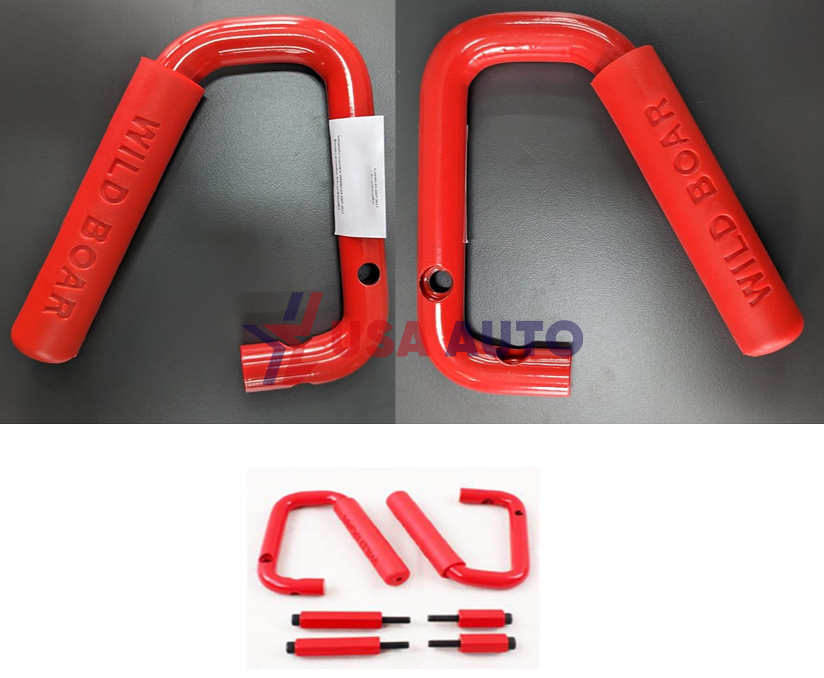 სახელური WRANGLER 2007-2017 სალონის წითელი ლითონის, წინა (კომპლექტი)