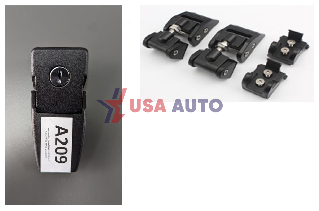 კაპოტის WRANGLER 2007-2017 საკეტი შავი, ორივე მხრის გასაღებით