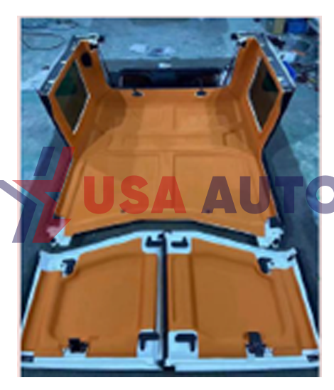 ჭერის WRANGLER 2018-2022 შიდა გაფორმება ხელოვნური ტყავი (სტაფილოსფერი) 