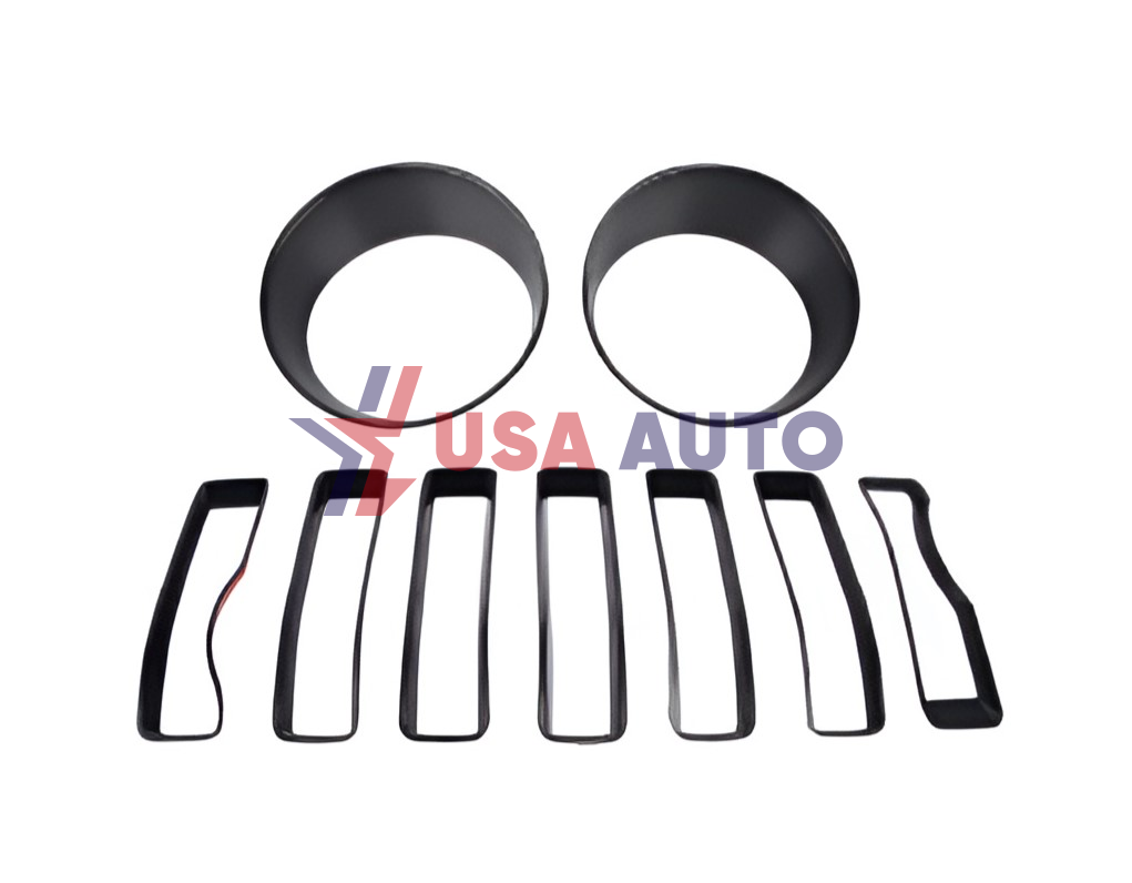 ხუფი WRANGLER 2018-2022 ცხაურის და ფარის გასაფორმებელი შავი (კომპლექტი)