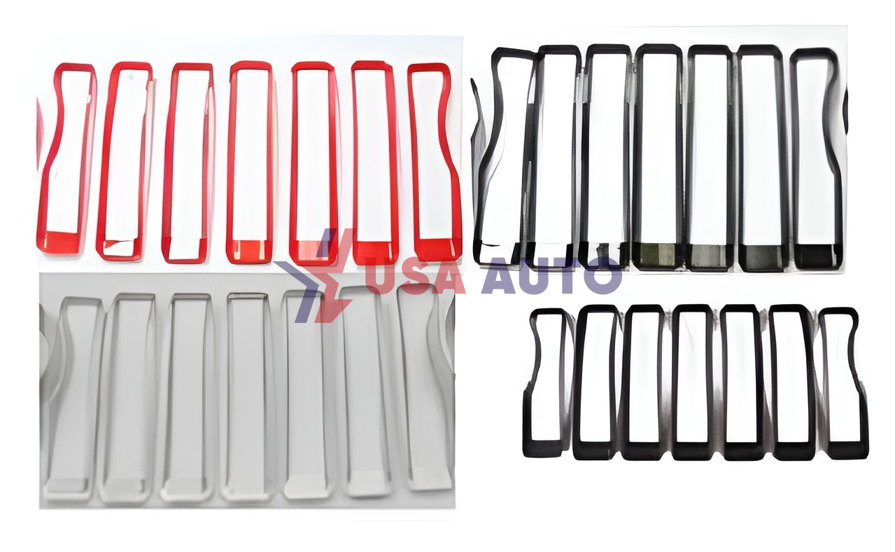 ცხაურის WRANGLER 2018-2022 რგოლების კომლექტი შავი (კომპლექტი-7ც)