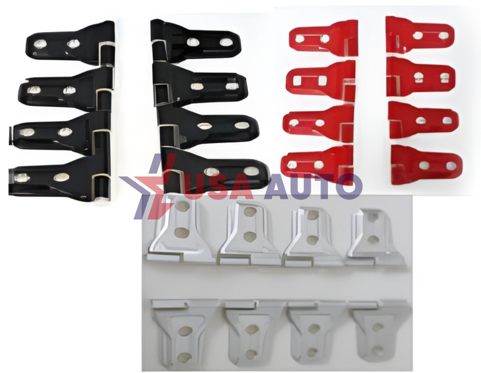 ხუფი WRANGLER 2018-2022 კარის პეტლის გარე (4 კარიანი) წითელი (კომპლექტი-8ც)