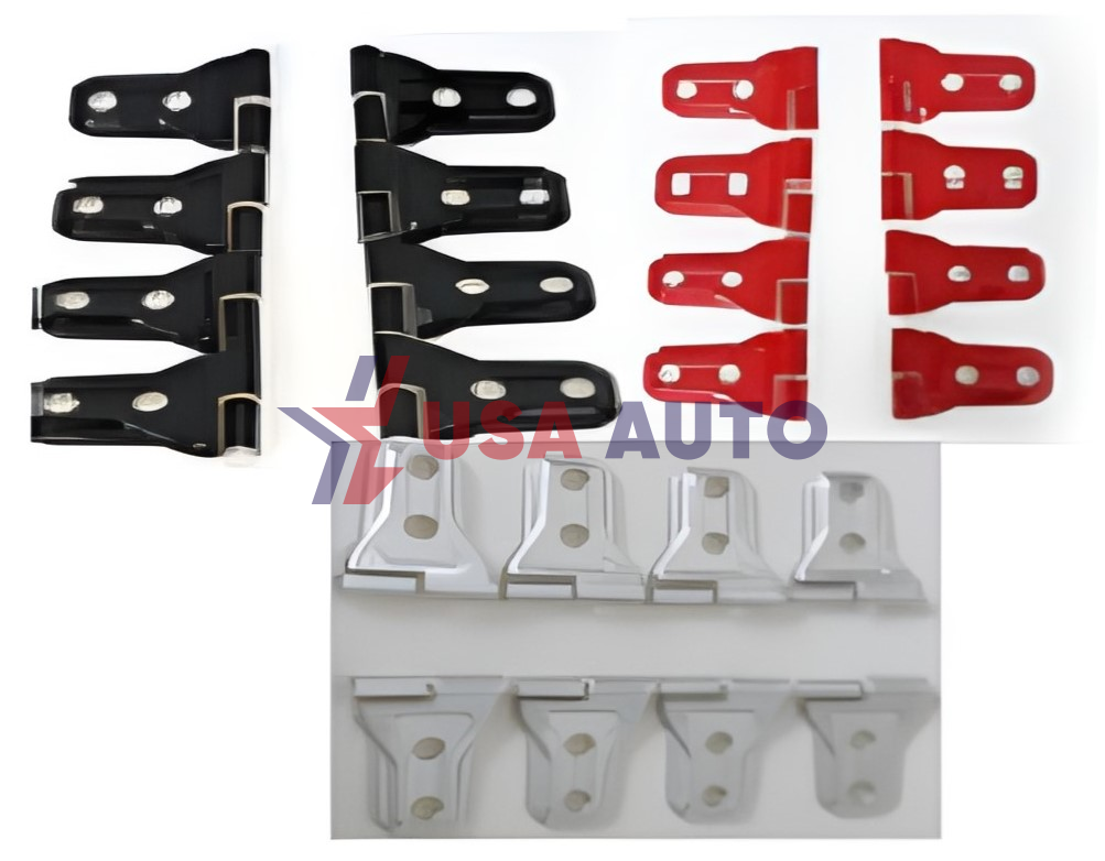 ხუფი WRANGLER 2018-2022 კარის პეტლის გარე (4 კარიანი) შავი (კომპლექტი-8ც)