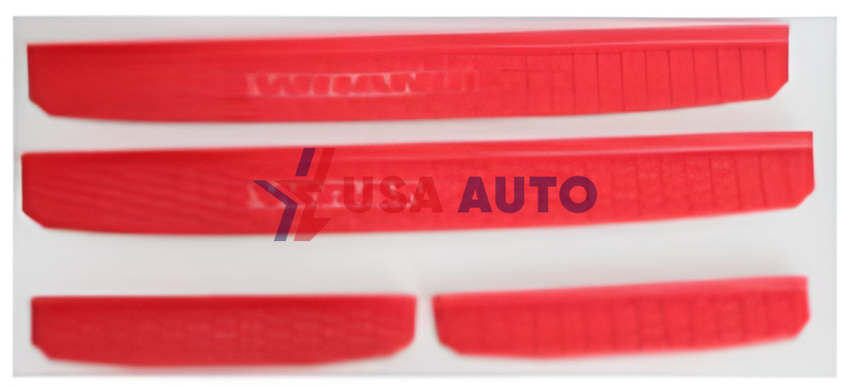 კანტი WRANGLER JL 2018-2022 ლოგოთი კარნიზის გასაფორმებელი გარე (პლასტმასი) წითელი (კომპლექტი-4ც)