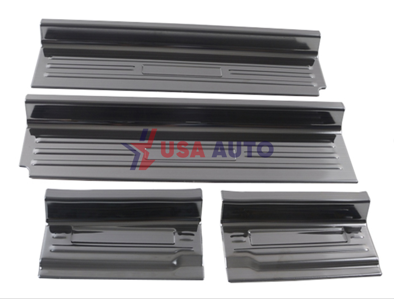 კანტი WRANGLER 2018-2022 კარნიზის გასაფორმებელი გარე, რკინა, პრიალა შავი, (კომპლექტი-4ც) 