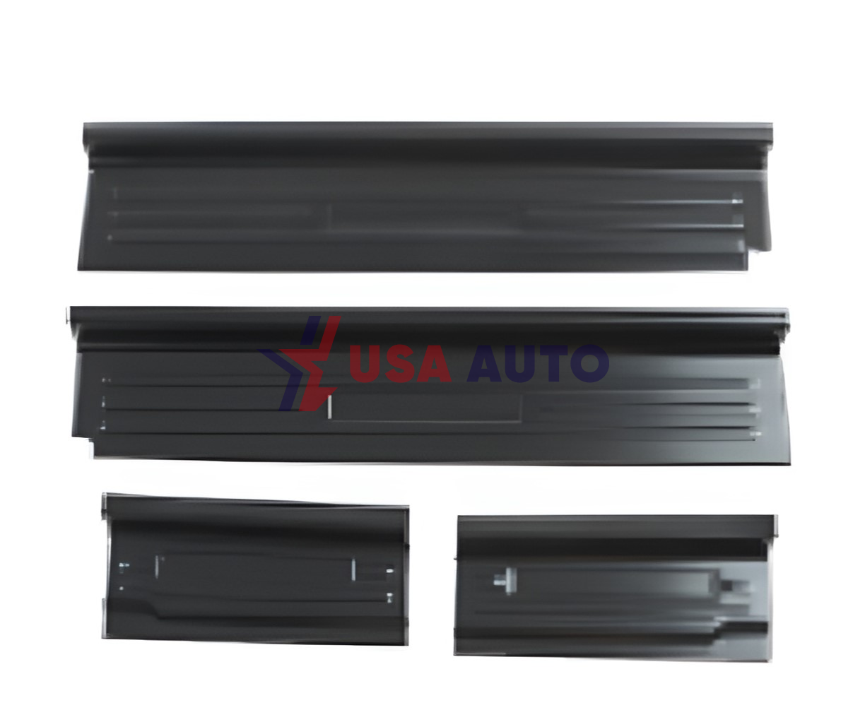 კანტი WRANGLER 2018-2022 კარნიზის გასაფორმებელი  გარე, რკინა, არაპრიალა შავი (მატოვი) (კომპლექტი-4ც) 