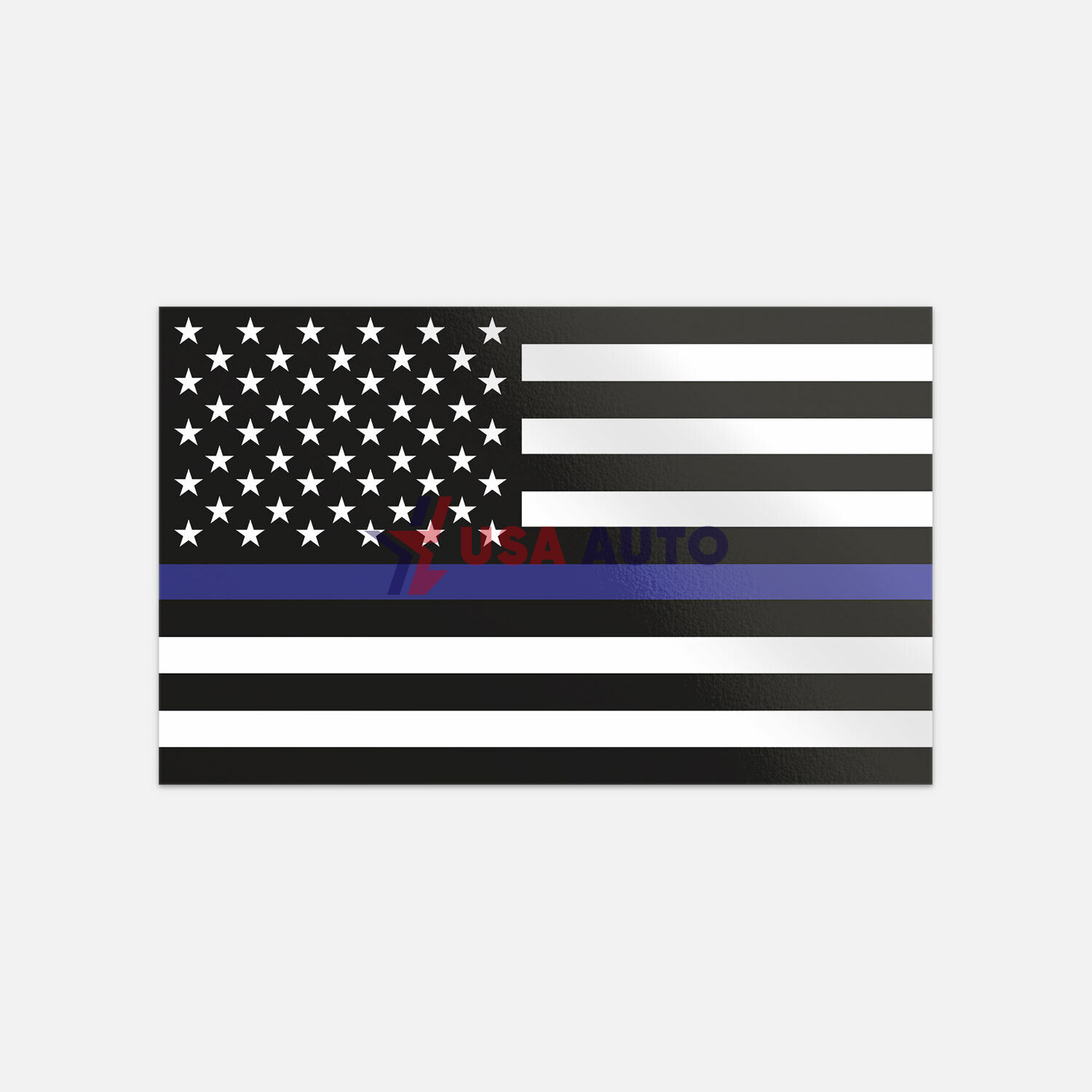 სტიკერი ამერიკის დროშა 11.5x6.5 სმ (შავი, თეთრი, ლურჯი)