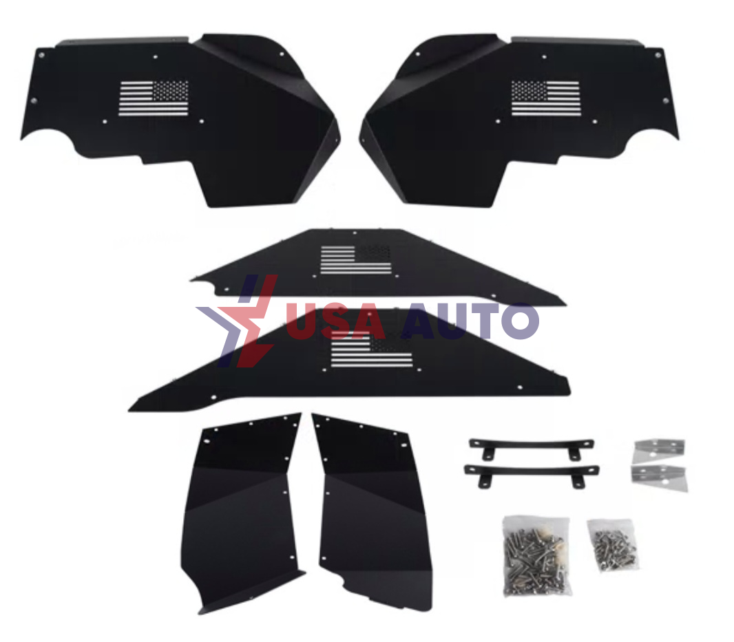 ფრთის შიდა დამცავი WRANGLER 2007-2017 (ამერიკის დროშის ვიზუალით) განათებით (კომპლექტი-წინა უკანა)