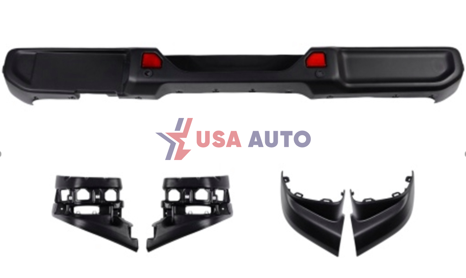 ბამპერი WRANGLER 2018-2022 JL უკანა სენსორით პლასტმასი (US type) 