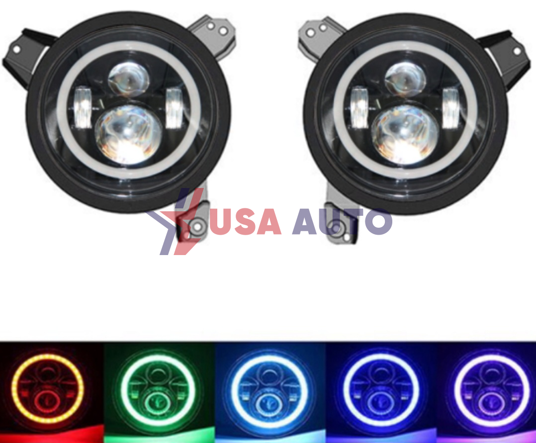 ფარი WRANGLER 2018-2022 JL სამაგრი კრონშტეინით წინა ლედ განათებით (კომპლექტი) 7 inch