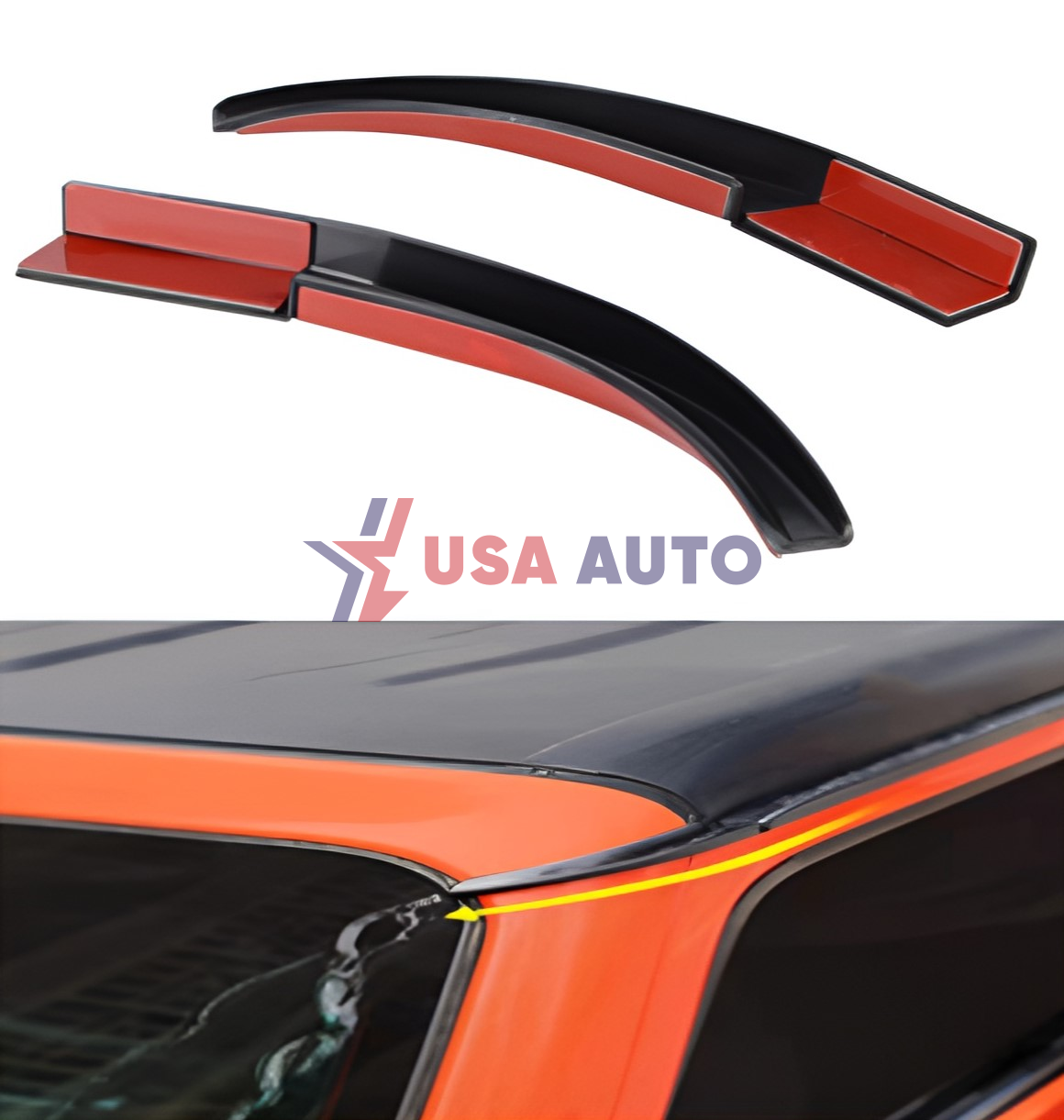 ჟოლობი WRANGLER 2018-2022 JL წყლის სადინარის პლასტმასი გრძელი (კომპლექტი-2ც)