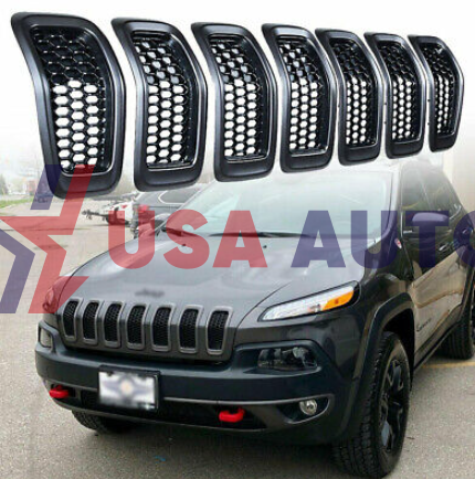 ცხაური CHEROKEE 2014-2018 რგოლები ზედა შიდა შავი და გარე ნაცრისფერი (კომპლექტი)