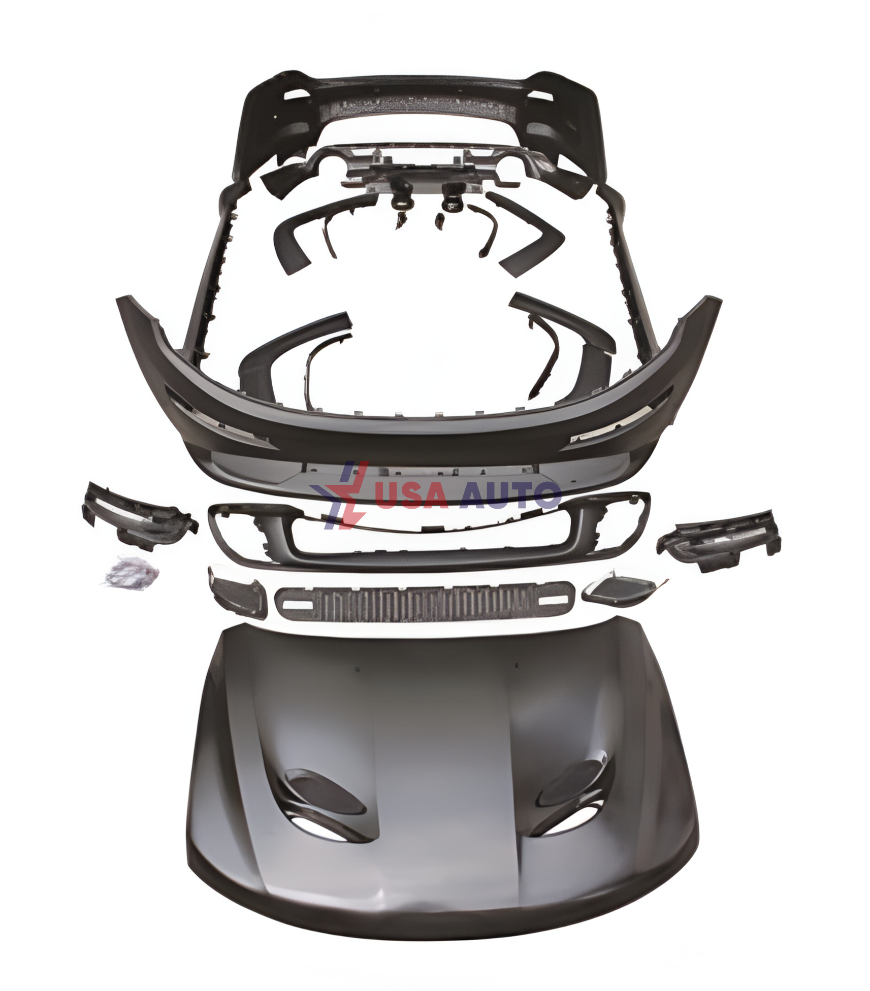 ბამპერის კომპლექტი G.CHEROKEE 2011-2015 წინა-უკანა SRT (კაპოტით)