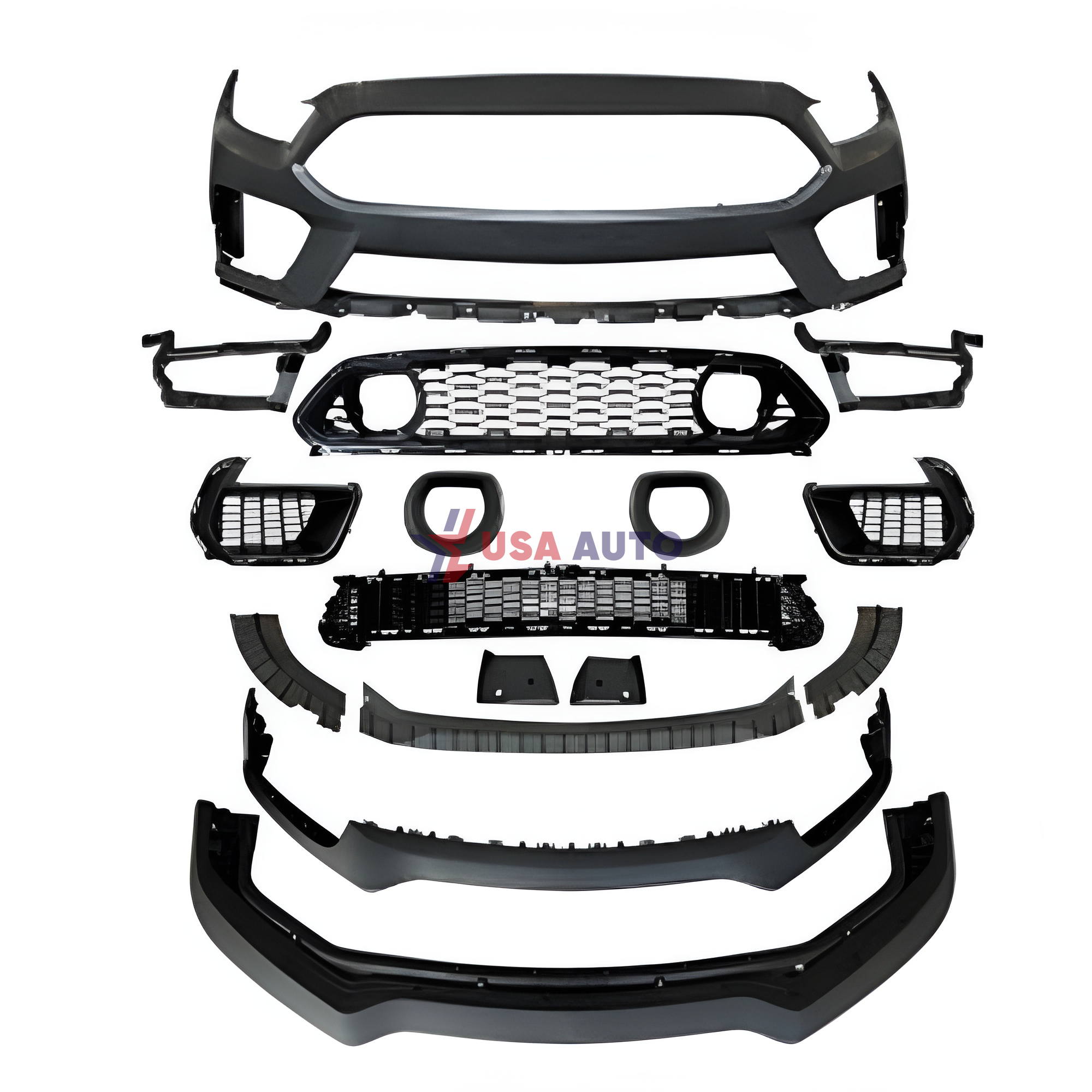 ბამპერის კომპლექტი MUSTANG  2015-2017 MARCH 1 წინა ლედ განათების ცხაურით