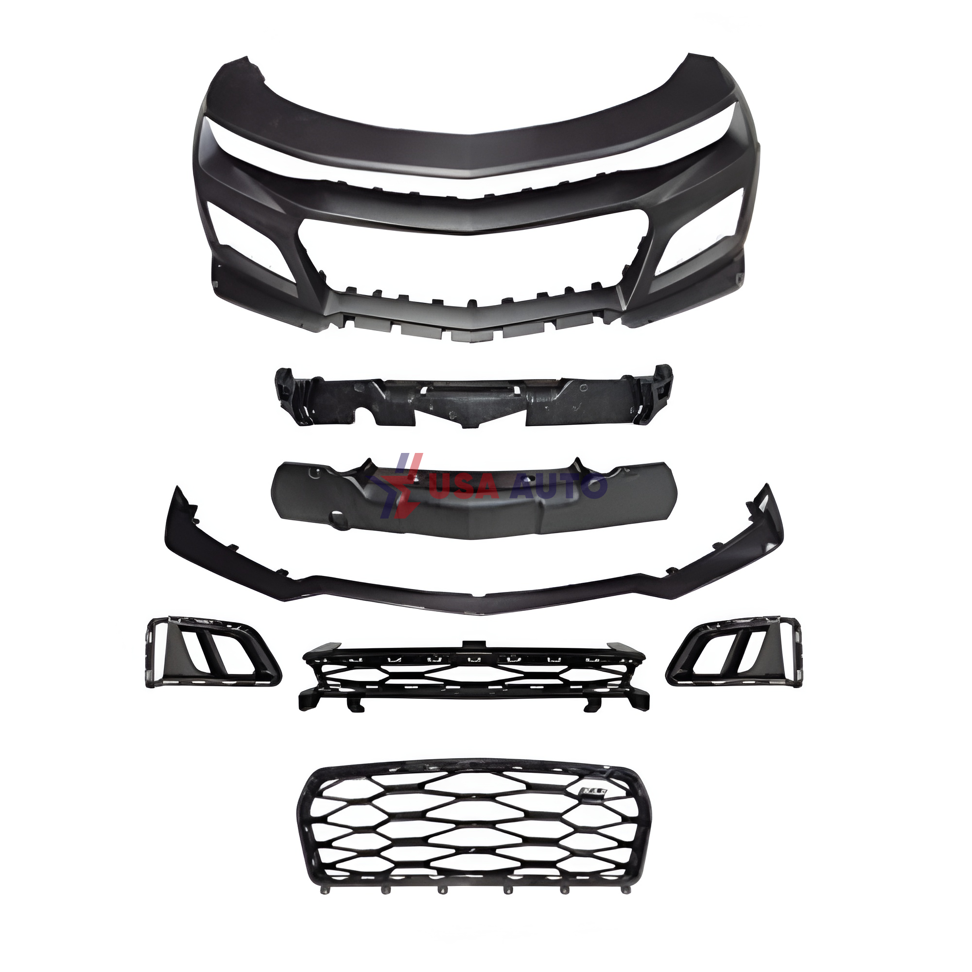 ბამპერის კომპლექტი CAMARO 2016-2018 ZL1 წინა ნისლის ფარის კანტებთან ერთად