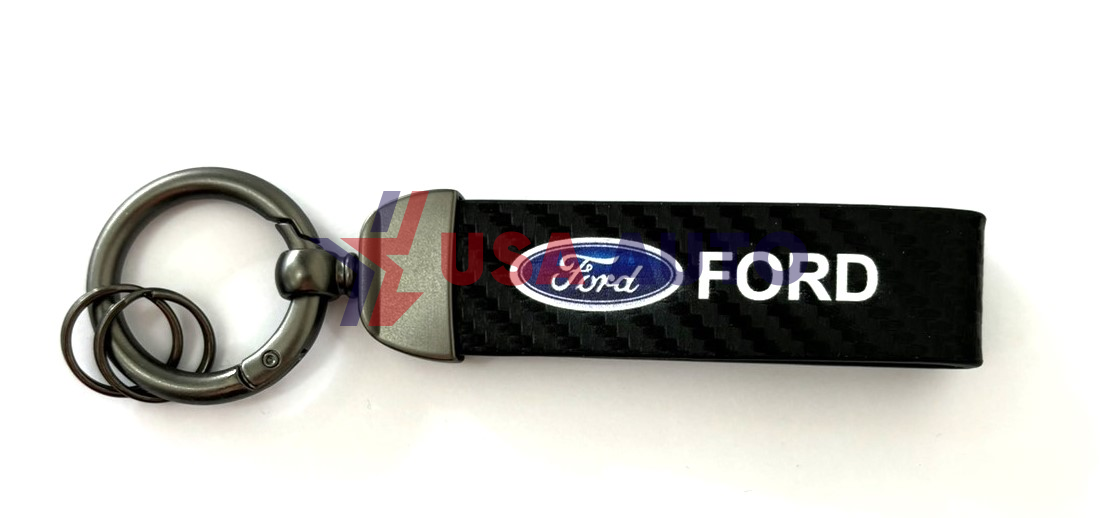 საკიდი გასაღების FORD შავი, კარბონის ტყავი (ბრელოკი)