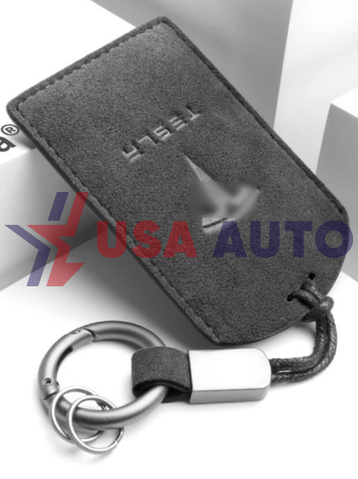 საკიდი გასაღების TESLA შავი, ტყავი (ბრელოკი)
