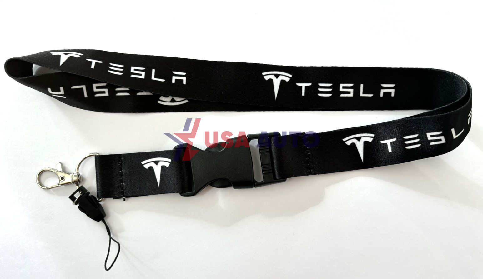 საკიდი გასაღების TESLA შავი, პოლიესტერი (ბრელოკი)