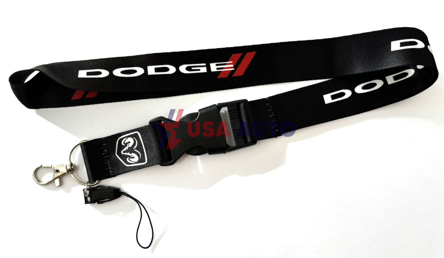 საკიდი გასაღების DODGE შავი, პოლიესტერი (ბრელოკი)