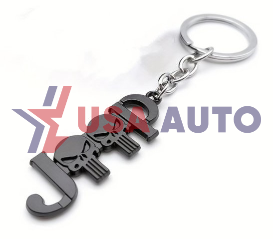 საკიდი გასაღების JEEP შავი (ჩონჩხის თავებით), რკინა (ბრელოკი)