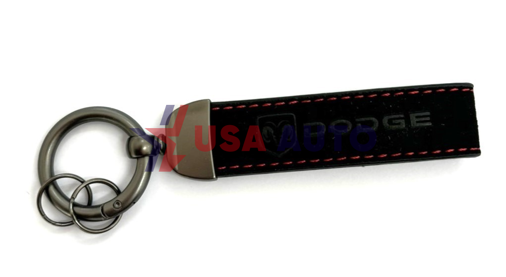 საკიდი გასაღების DODGE შავი, ტყავი (ბრელოკი)