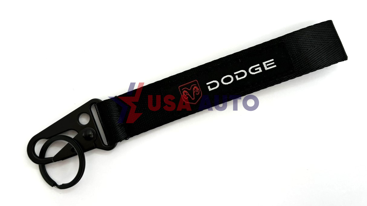 საკიდი გასაღების DODGE შავი, პოლიესტერი (ბრელოკი)