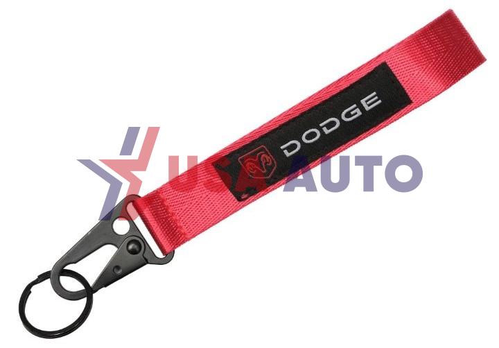 საკიდი გასაღების DODGE წითელი, პოლიესტერი (ბრელოკი)