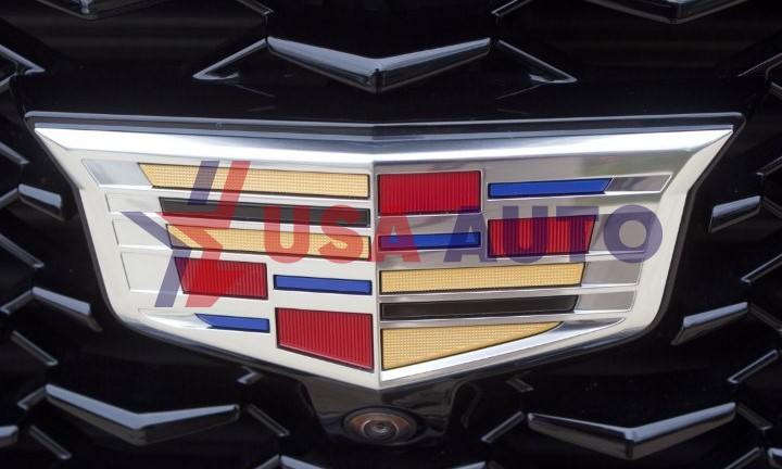 ემბლემა CADILLAC წინა, ვერცხლისფერი (ABS)