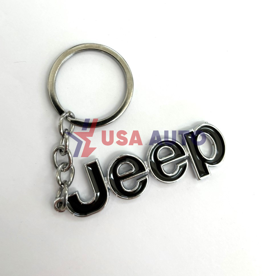 საკიდი გასაღების JEEP შავი ვერცხლისფერი კანტით, რკინა (ბრელოკი)