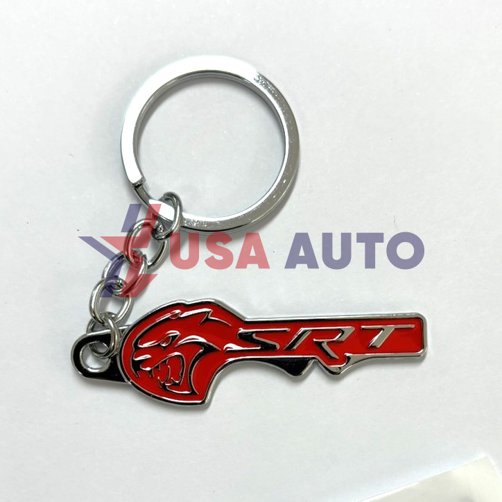 საკიდი გასაღების SRT ვერცხლისფერი წითელი წარწერით (HELLCAT), რკინა (ბრელოკი)