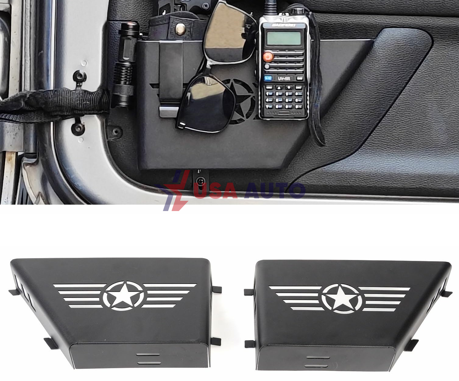 სათავსო WRANGLER 2007-2017 JK კარის შიდა წინა (კომპლექტი 2ც)