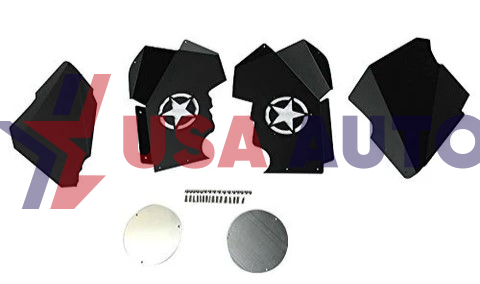 ფრთის შიდა დამცავი WRANGLER 2007-2017 JK წინა სანათით (FIVE STAR LOGO) კომპლექტი