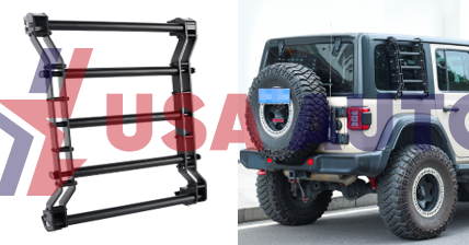 კიბე WRANGLER 2018-2022 JL სახურავის საბარგულის გვერდითა ალუმინის