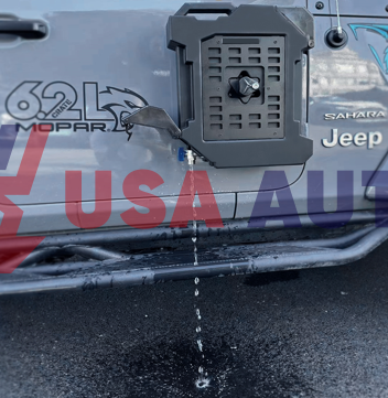 ავზი WRANGLER JL/JK 9ლიტრი, სამაგრი კრონშტეინით (კარზე დასამაგრებელი მარჯვენა) შავი