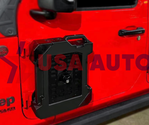 ავზი WRANGLER JL/JK 9ლიტრი, სამაგრი კრონშტეინით (კარზე დასამაგრებელი მარცხენა) შავი