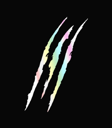 სტიკერი ნაკაწრის ეფექტით (გარდამავალი ფერები) 40x11 სმ