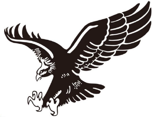 სტიკერი არწივი (შავი) 35x30 სმ