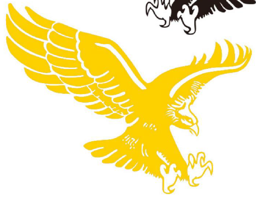 სტიკერი არწივი (ყვითელი) 35x30 სმ