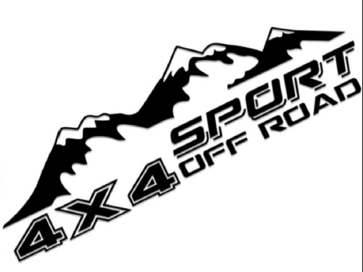 სტიკერი 4x4 SPORT OFF ROAD (შავი) 48x15,62 სმ