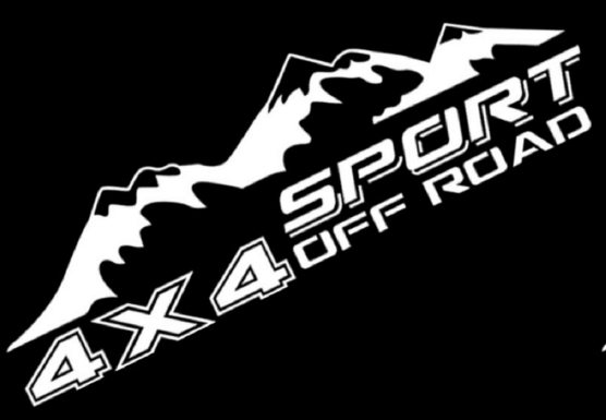 სტიკერი 4x4 SPORT OFF ROAD (თეთრი) 48x15,62 სმ