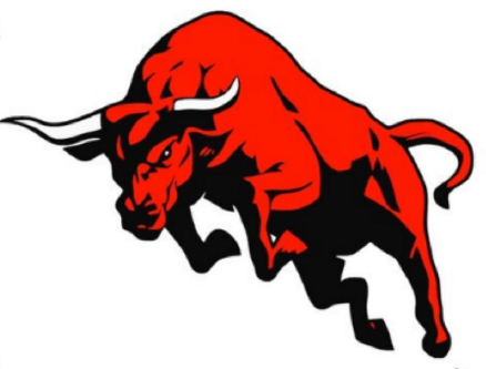 სტიკერი ხარი (წითელი) 12x16 სმ