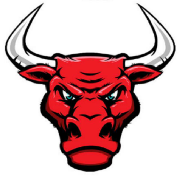 სტიკერი ხარის თავი (წითელი) 25x13,5 სმ