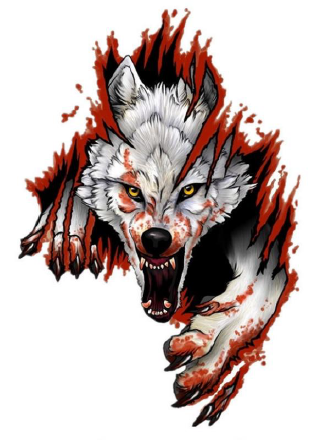 სტიკერი მგელი 15x11 სმ