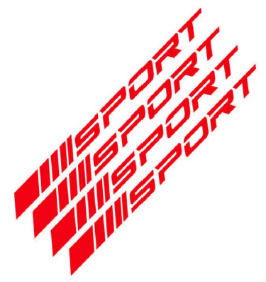 სტიკერი SPORT (წითელი) 13x0.8 სმ კომპლექტი 4ც)