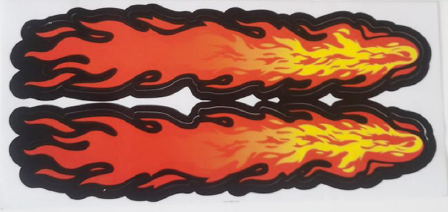 სტიკერი ცეცხლის ეფექტით 26x5 სმ (კომპლექტი 2ც)