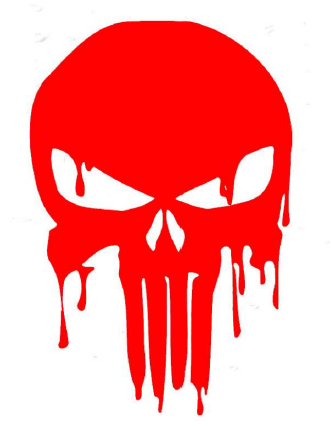 სტიკერი ჩონჩხის თავი (წითელი) 15x10 სმ