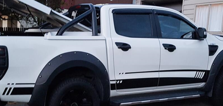 სტიკერი RANGER 2012-2020 კარის ქვედა ზოლზე (კომპლექტი-4ც) შავი მატე